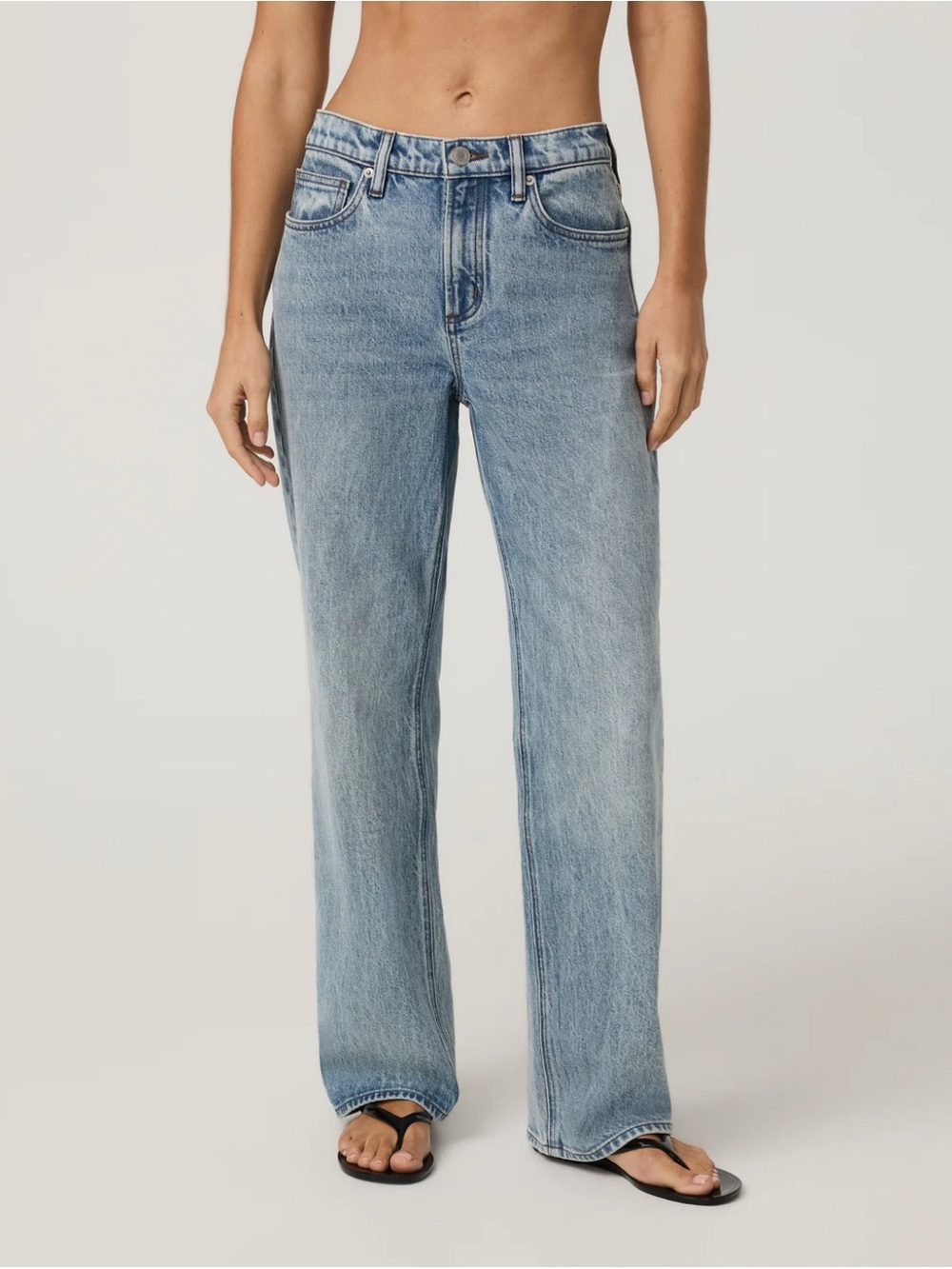 Women's Vuori Vintage Straight Leg denim Jean light wash indigo Size 28 NWT